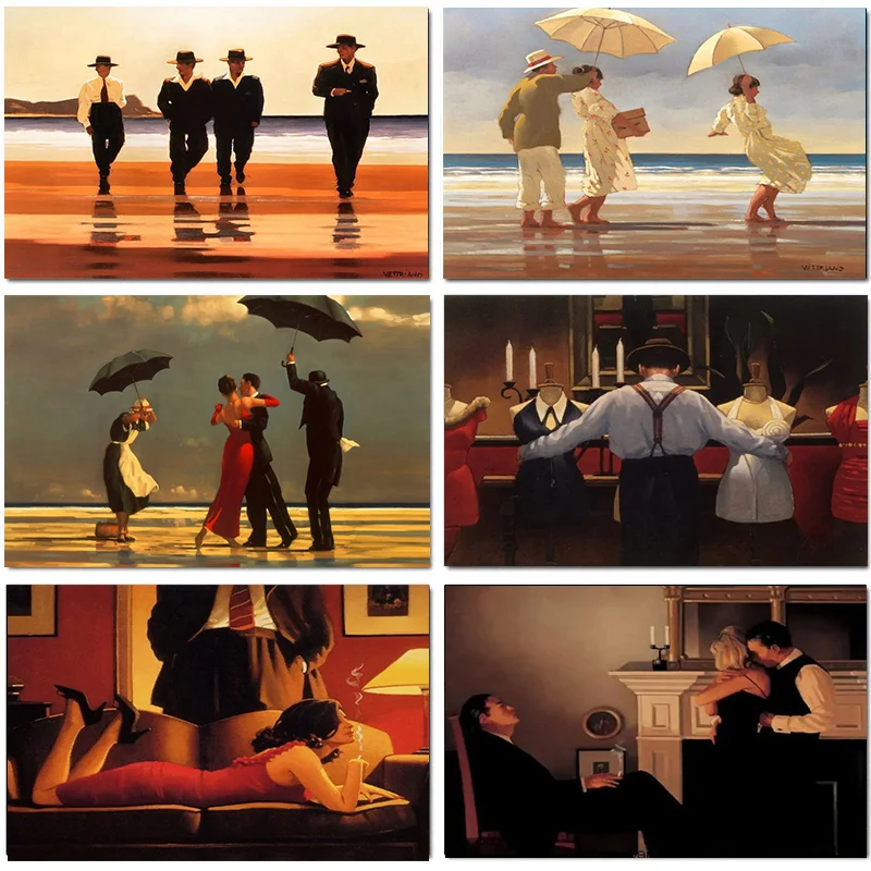 Interior Design Room - Scottish Artist Jack Vettriano Portrait Artwork