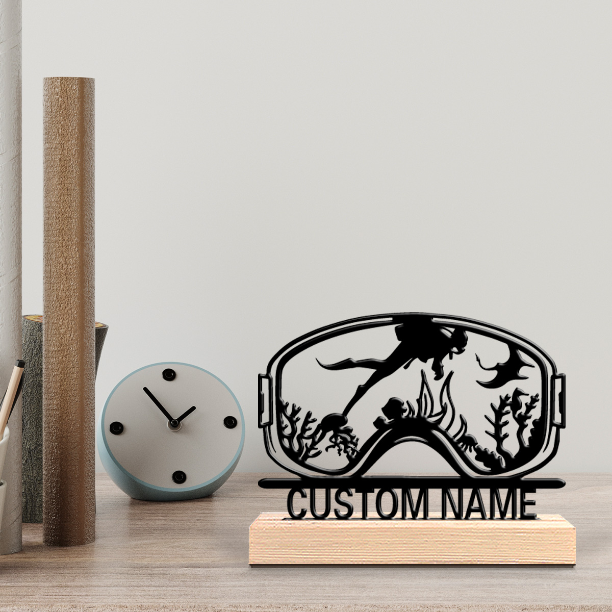 Interior Design Room - 1pc Cute Personalized Custom Diving Wooden