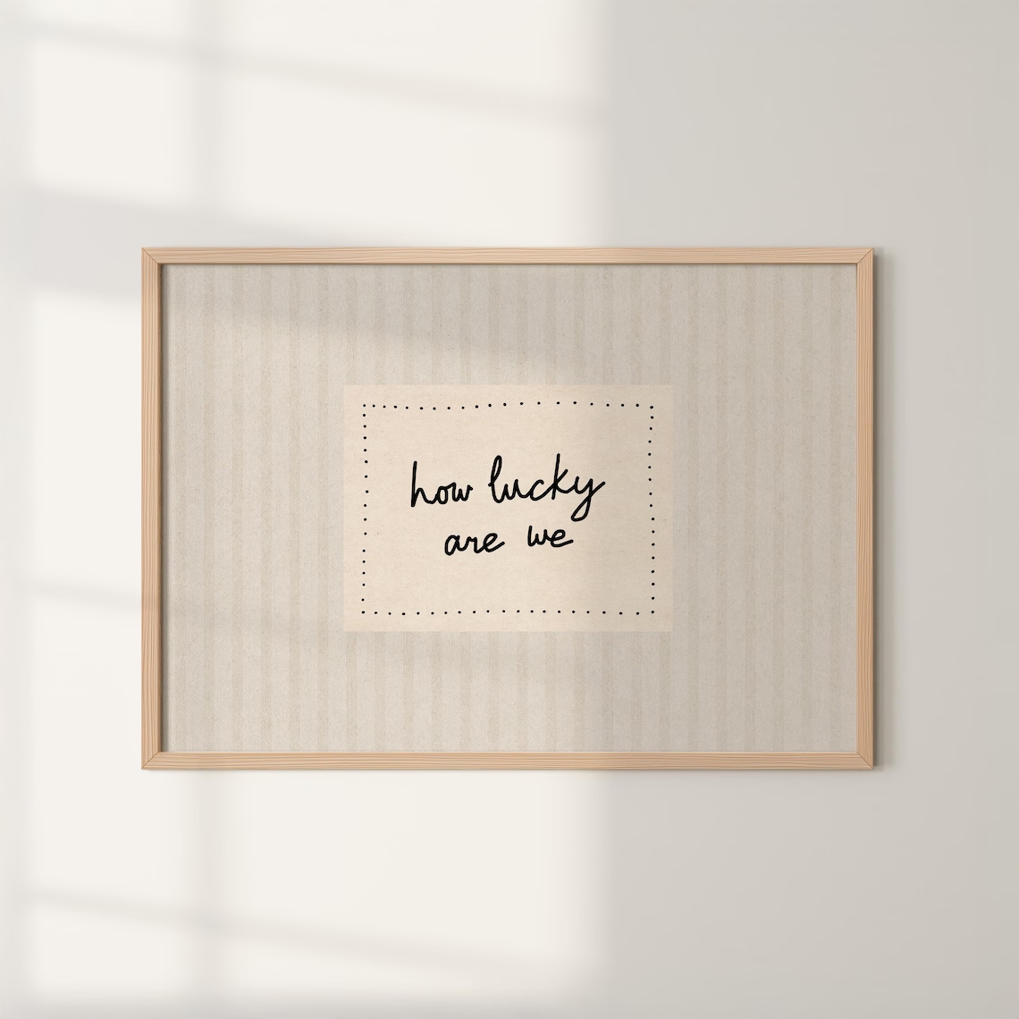 Interior Design Room - Modern,Minimalist How Lucky Are We Quotes