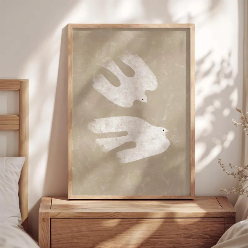 Minimalist Picasso Dove Peace  - Interior Design Drawing ulasan dan harga