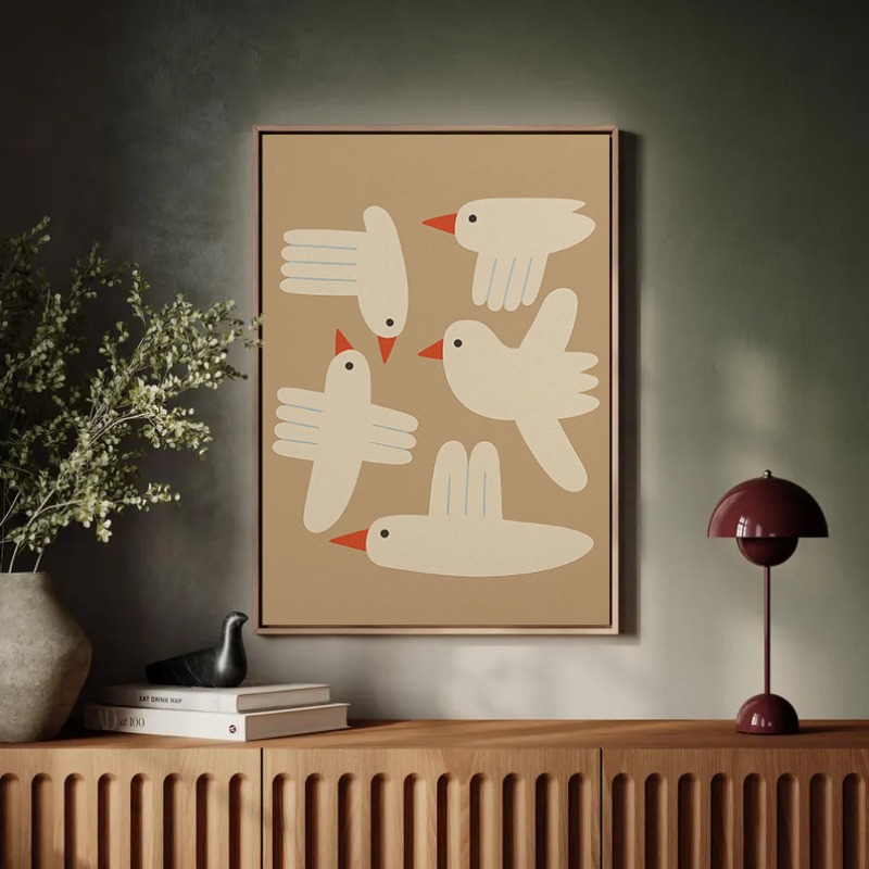 Minimalist Picasso Dove Peace  - Interior Design Drawing ulasan dan harga
