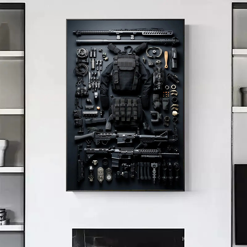 Gun Accessories Posters Wall A - Interior Design Drawing ulasan dan harga