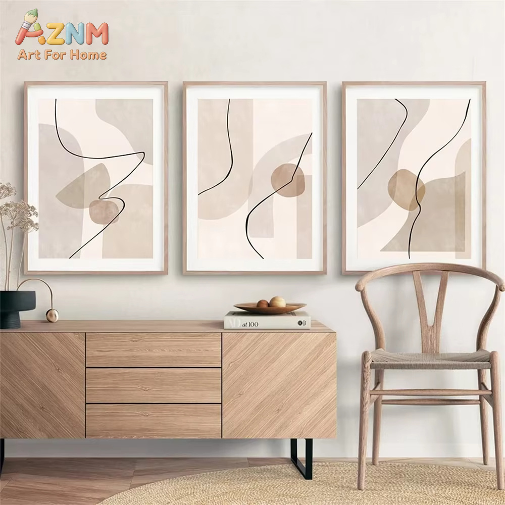 Abstract Beige Geometry Line W - Interior Design Drawing ulasan dan harga