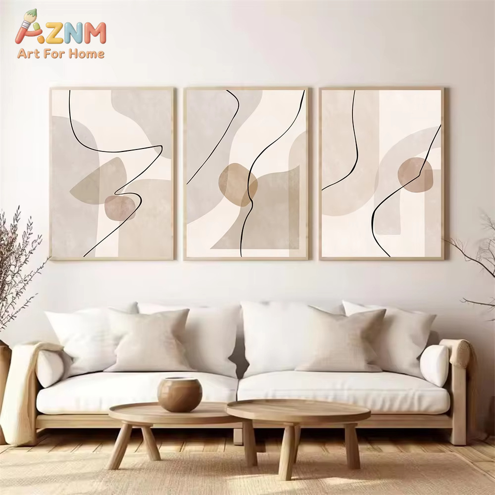 Abstract Beige Geometry Line W - Interior Design Drawing ulasan dan harga