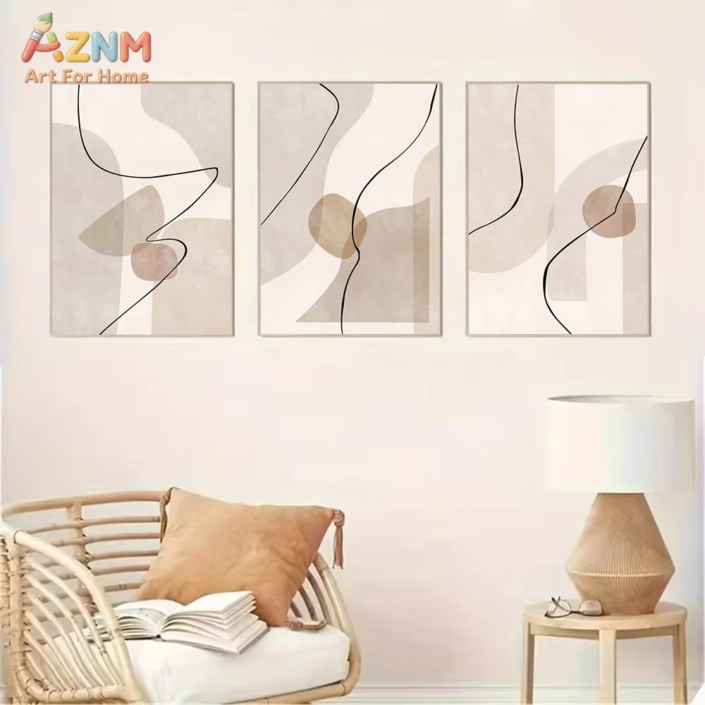 Abstract Beige Geometry Line W - Interior Design Drawing ulasan dan harga