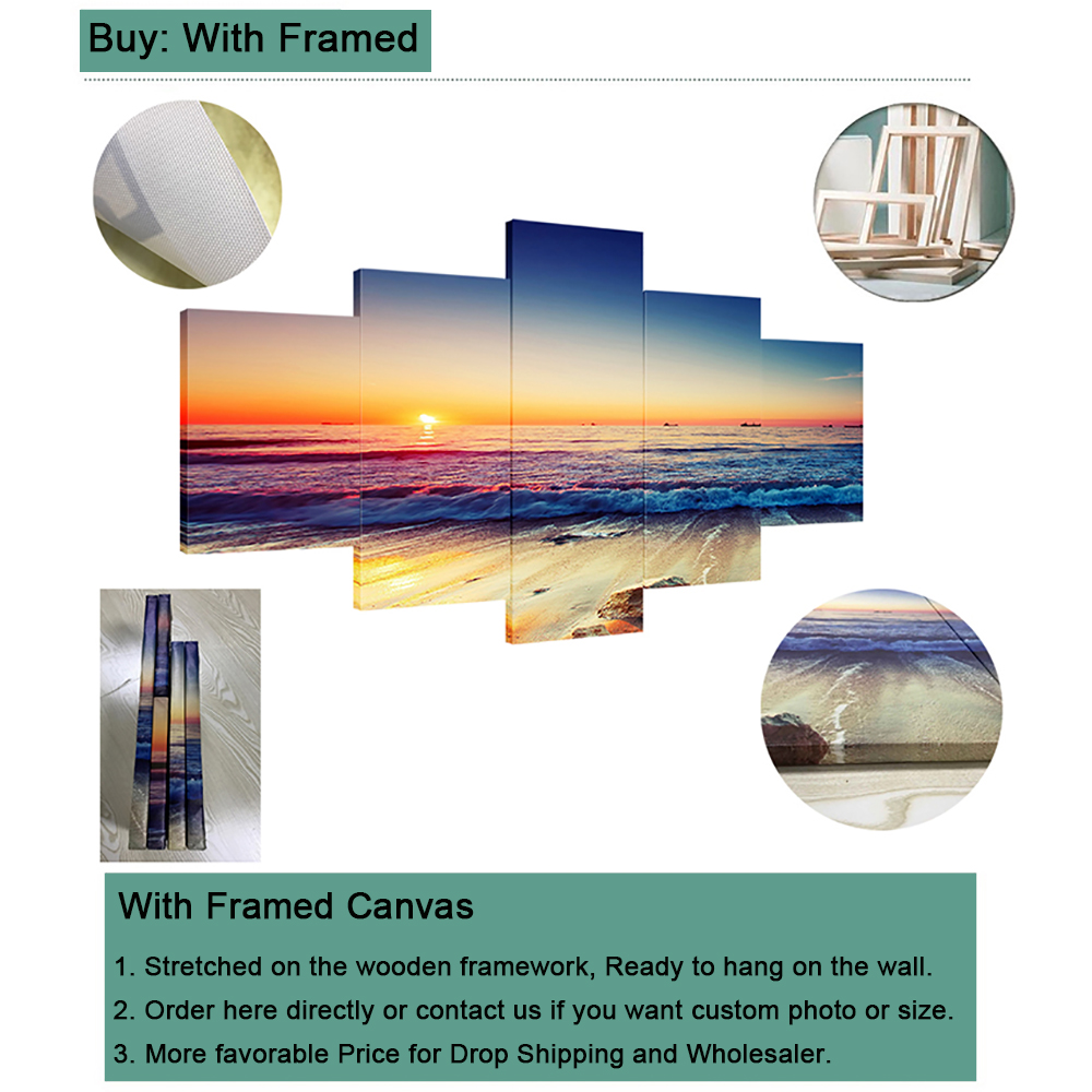 5 Pieces Canvas Wall Arts Post - Interior Design Drawing ulasan dan harga