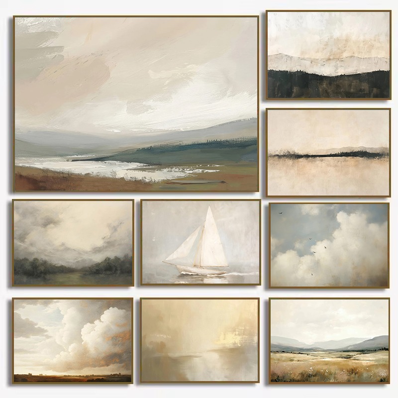 Abstract Cloudscape Sailboat C - Interior Design Drawing ulasan dan harga