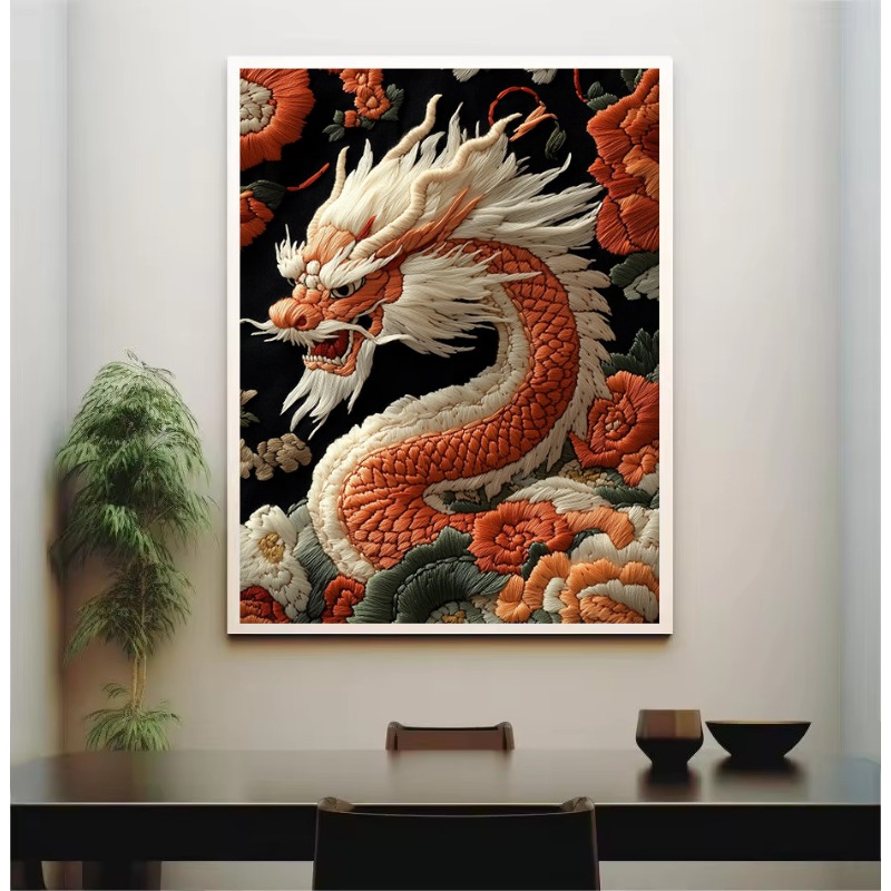 Embroidery Style Art Animals P - Interior Design Drawing ulasan dan harga