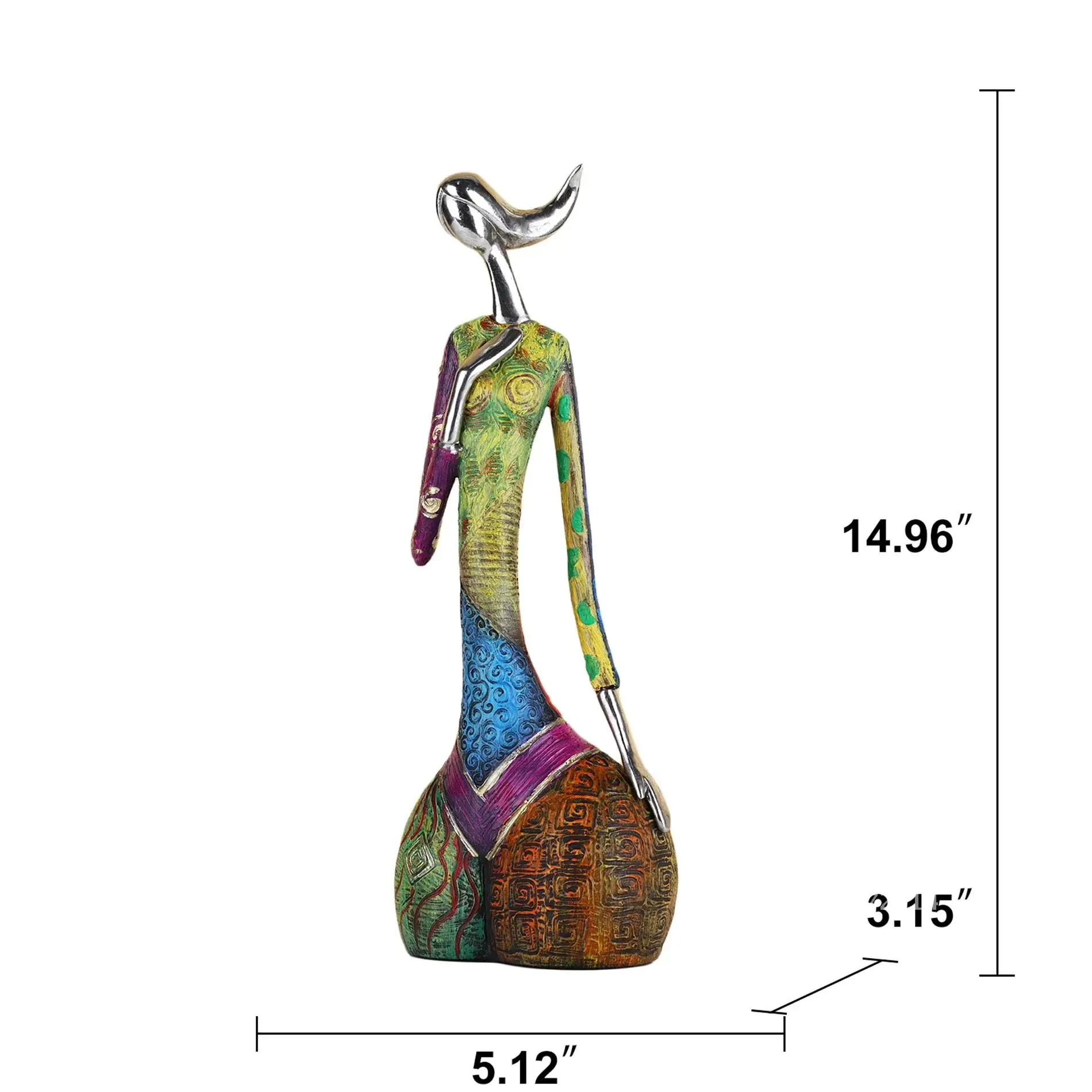 Painting Woman Resin Statue Fi - Interior Design Drawing ulasan dan harga