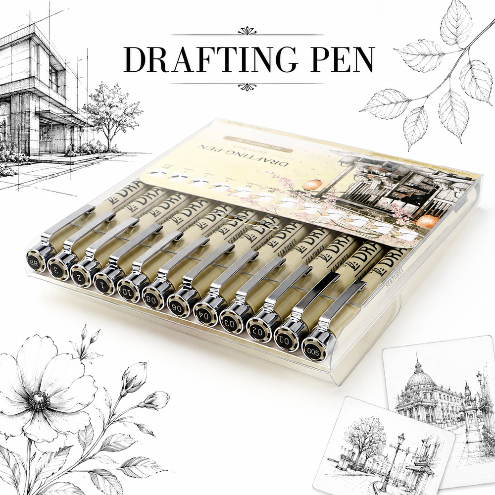 12 Size Fine Line Micron Pens  - Interior Design Drawing ulasan dan harga