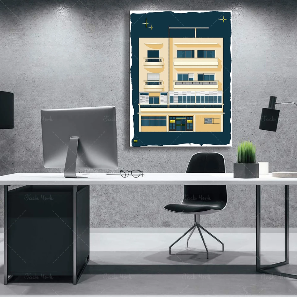 Bauhaus Tel Aviv Print Modern  - Interior Design York ulasan dan harga