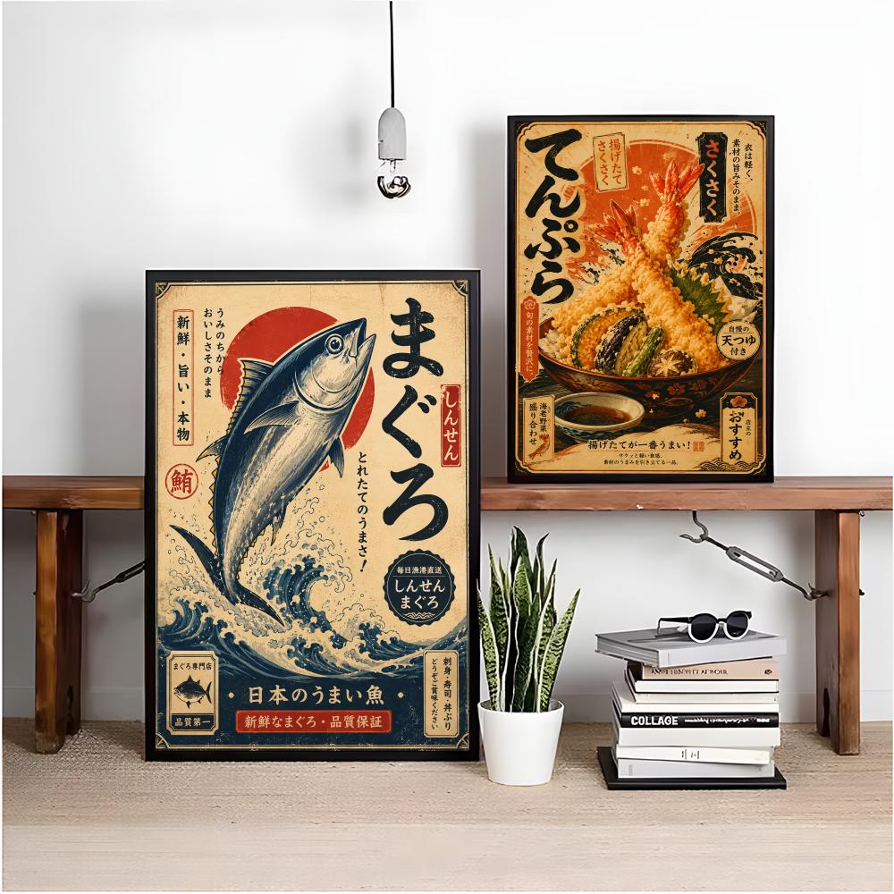 Vintage Japanese Fish Sushi La - Interior Design Drawing ulasan dan harga