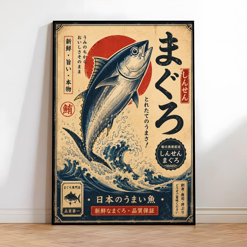 Vintage Japanese Fish Sushi La - Interior Design Drawing ulasan dan harga